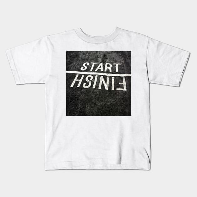 START and FINISH LINES  maybe LOSER than you think Kids T-Shirt by mister-john